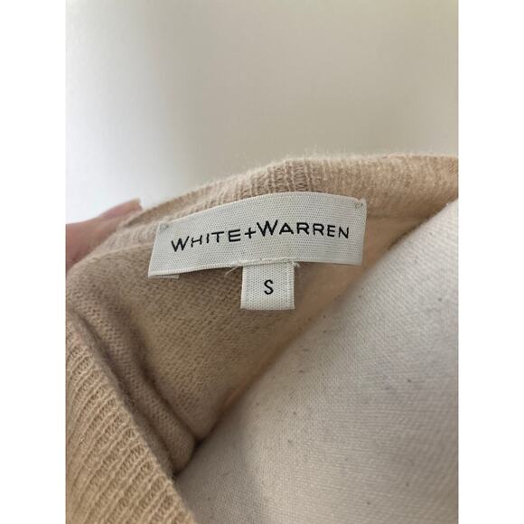 White + Warren 100% Cashmere Tan Sweater Sz S - Picture 3 of 3